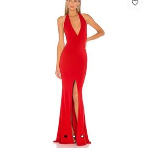 Red Nookie Illegal Halter Gown Size Small